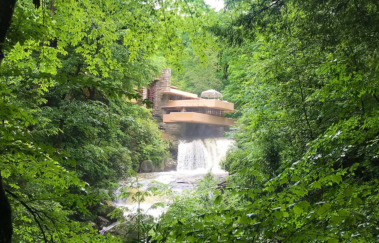 Frank Lloyd Wright’s Falling Water in Pennsylvania, USA, takes the biophilic design ideal of connecting to water to the nth degree! Image: Caroline Pidcock