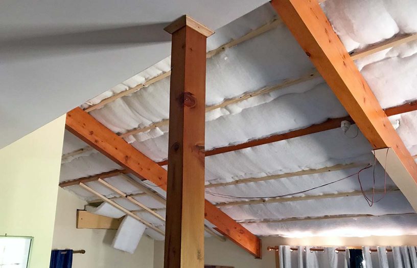 Diy Insulating Raked Ceilings Renew, How To Insulate Open Beam Cathedral Ceiling
